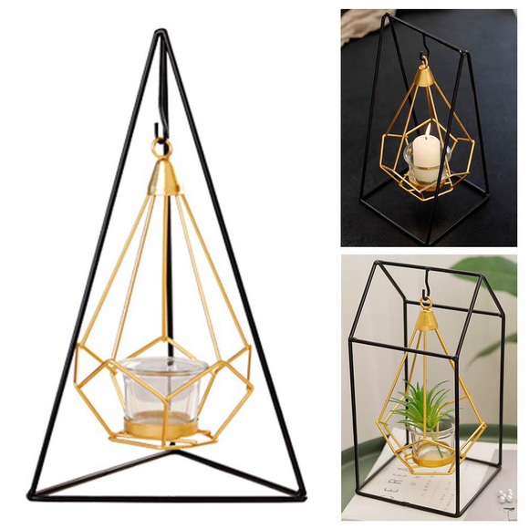 ❗️1 LEFT❗️ Hanging Wrought Iron Candle Holder - Picture 3 of 4